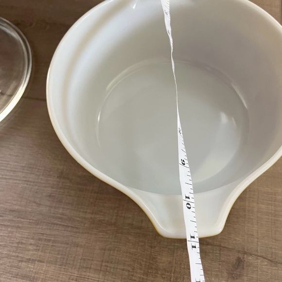 RARE Vintage Promo Pyrex w/Lid Mustard Autumn Floral Pyrex 475 B Square Flowers - Picture 5 of 15